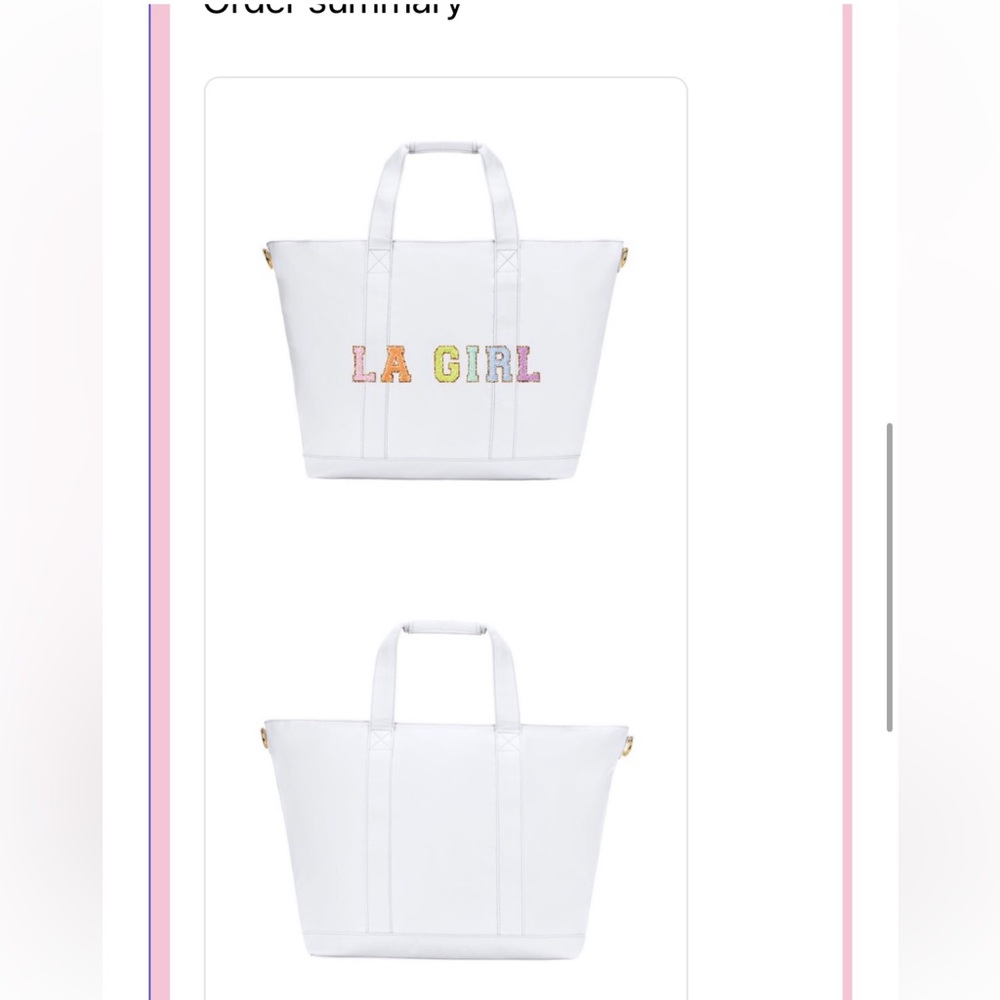 SCL Blanc Classic Tote Bag with 'LA GIRL'